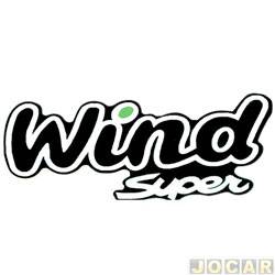 Letreiro - alternativo - <b>Chevrolet Corsa Hatch Wind 1.0 MPFI 2P de 1999 at 2002</b> - Corsa 1994 at 2002 - Wind - preto/verde - cada (unidade)
