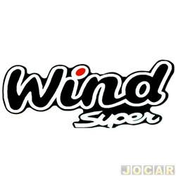 Letreiro - alternativo - <b>Chevrolet Corsa Hatch Wind 1.0 MPFI 4P de 1997 at 1999</b> - Corsa 1994 at 2002 - Wind - preto/vermelho - cada (unidade)