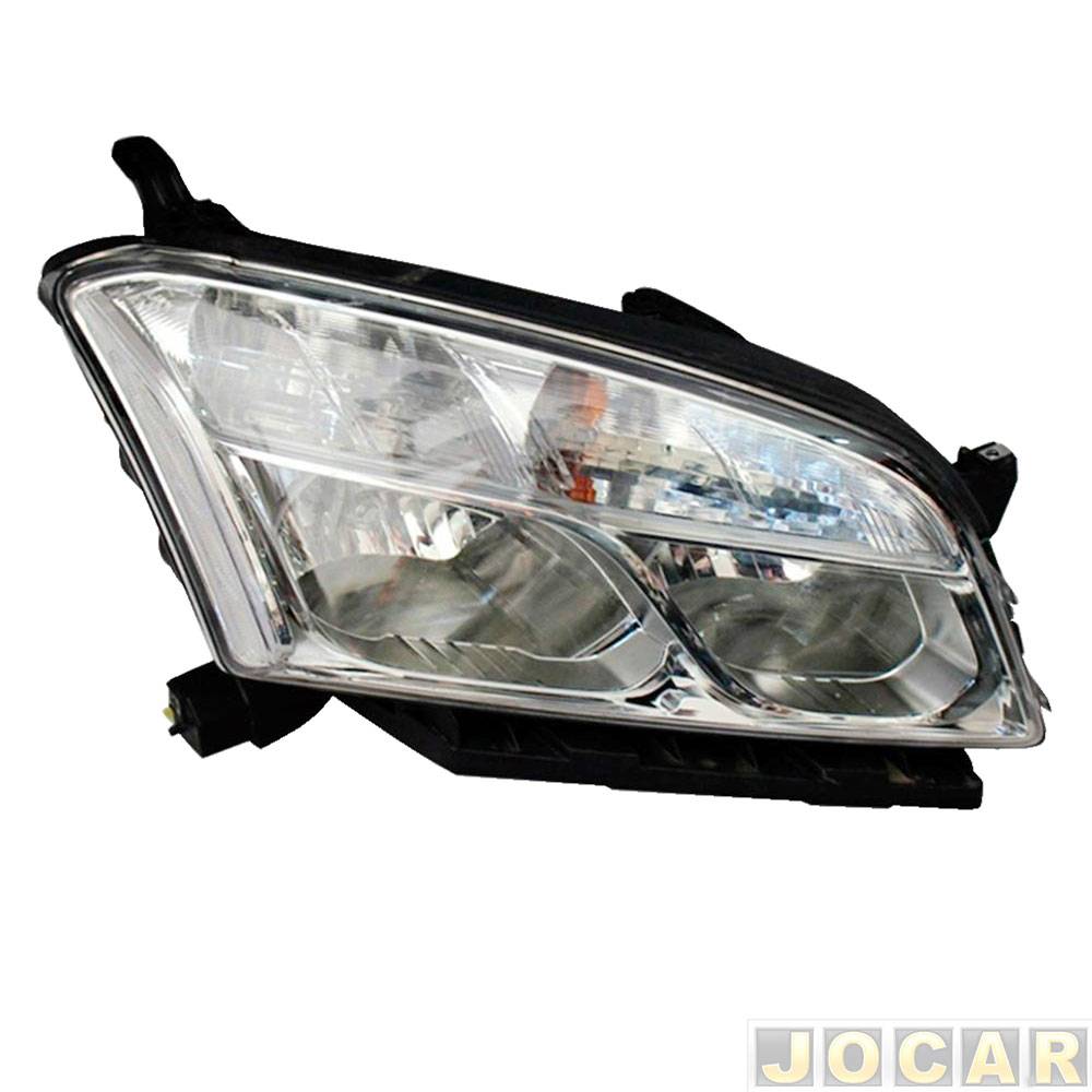 Farol principal - Depo - Tracker 2013 até 2016 - elétrico - máscara cromada - lado do passageiro - cada (unidade) - 27236