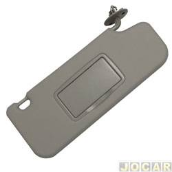 Quebra-sol - 2M Plastic - <b>Chevrolet Sonic Hatch LTZ 1.6 16V cmbio automtico Flexpower 4P de 2012 at 2014</b> - Sonic 2012 at 2014 - com espelho - cinza - lado do passageiro - cada (unidade) - 1902131