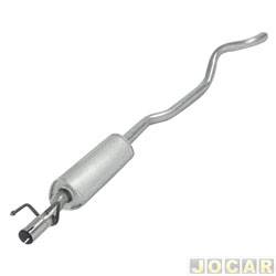 Escapamento abafador intermediario - Scapex - <b>Chevrolet Agile Effect 1.4 8V Econo.flex Easytronic de 2013 at 2014</b> - Agile 2009 at 2014 - cada (unidade) - 40167