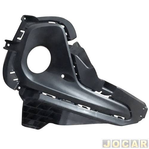 Grade (moldura) lateral do para-choque - importado - Onix 2020 em diante - com furo para milha - preto - dianteiro - lado do motorista - cada (unid...