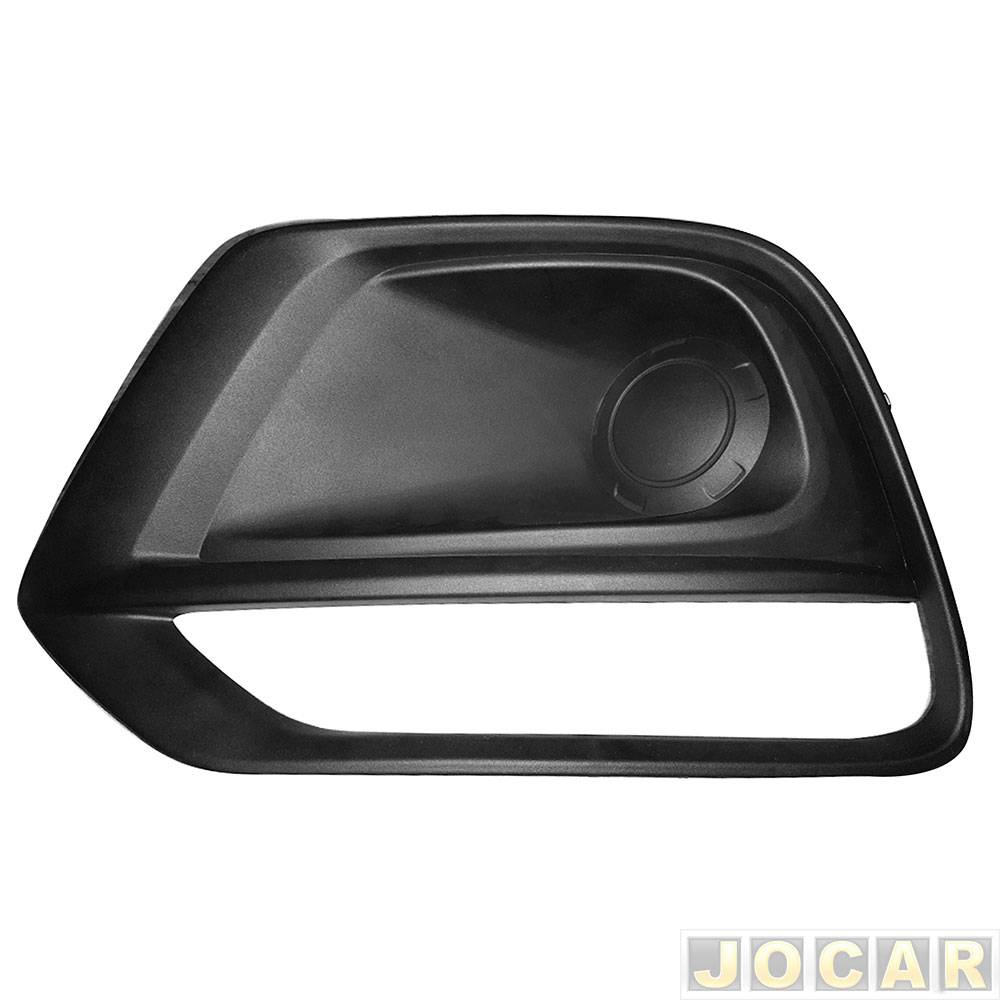 Grade (moldura) lateral do para-choque - importado - Tracker 2017 até 2020 - sem milha - com furo para DRL - lado do motorista - cada (unidade) - 3...