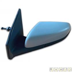 Retrovisor externo - Metagal - <b>Chevrolet Onix Hatch RS 1.0 Turbo 12V cmbio automtico Flex 4P de 2021 em diante</b> - Onix 2020 em diante - com controle - para pintar - lado do motorista - cada (unidade) - RGBEC5CR