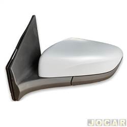 Retrovisor externo - Metagal - <b>Chevrolet Onix Hatch RS 1.0 Turbo 12V cmbio automtico Flex 4P de 2021 em diante</b> - Onix 2020 em diante - eltrico - para pintar - lado do motorista - cada (unidade) - RGBEC7CE