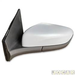 Retrovisor externo - Metagal - <b>Chevrolet Onix Hatch RS 1.0 Turbo 12V cmbio automtico Flex 4P de 2021 em diante</b> - Onix 2020 em diante - eltrico com ponto cego - para pintar - lado do motorista - cada (unidade) - RGBEC9CE