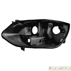 Carcaa do farol - importado - Chevrolet Onix Hatch RS 1.0 Turbo 12V cmbio automtico Flex 4P de 2021 em diante - Onix 2020 em diante - para modelo com projetor - lado do motorista - cada (unidade) - 32827