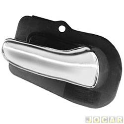 Maaneta interna da porta - Chevrolet Corsa Hatch Wind 1.0 MPFI 4P de 1999 at 2002 - Corsa 1994 at 2002 - Classic 2003 at 2010 - cromada - lado do passageiro - cada (unidade)