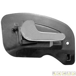 Maaneta interna da porta - <b>Chevrolet Corsa Hatch SS 1.8 8V Flexpower 4P de 2005 at 2009</b> - Corsa 2003 at 2012 - cromada - dianteiro - lado do passageiro - cada (unidade)