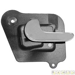Maaneta interna da porta - Chevrolet Corsa Hatch GL 1.6 MPFI 4P de 1996 at 1999 - Corsa 1994 at 2002 - cromada - traseiro - lado do passageiro - cada (unidade)
