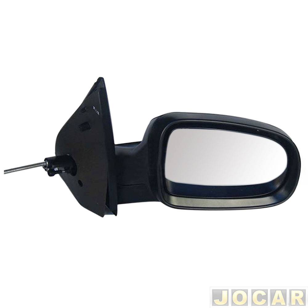 Retrovisor externo - importado - Corsa 2003 até 2012 - Montana 2003 até 2010 - com controle - preto - lado do passageiro - cada (unidade) - VM200R