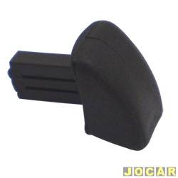 Manopla que levanta o encosto do banco - alternativo - <b>Chevrolet Corsa Hatch Wind 1.0 MPFI 2P de 1999 at 2002</b> - Corsa 1996 at 2002 - preta - cada (unidade)