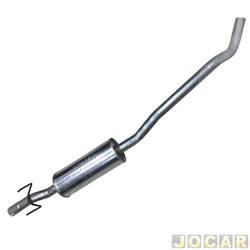 Escapamento abafador intermediario - Scapex - <b>Chevrolet Corsa Hatch Super 1.6 MPFI 4P de 2000 at 2001</b> - Corsa hatch/sedan/wagon 1994 at 2002 - Classic 2003 at 2009 - cada (unidade) - 40104