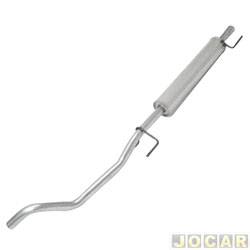 Escapamento abafador intermediario - Scapex - <b>Chevrolet Corsa Hatch SS 1.8 8V Flexpower 4P de 2005 at 2009</b> - Corsa 1.8 8V 2003 at 2012 - cada (unidade) - 40126