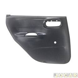 Revestimento de porta - alternativo - <b>Chevrolet Corsa Hatch Wind 1.0 MPFI 4P de 1999 at 2002</b> - Corsa 1997 at 2002 - 4 portas moldado - preto - traseiro - lado do motorista - cada (unidade)