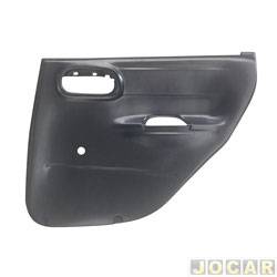Revestimento de porta - alternativo - <b>Chevrolet Corsa Hatch Wind Milenium 1.0 MPFI 4P de 2001 at 2002</b> - Corsa 1997 at 2002 - 4 portas moldado - preto - traseiro - lado do passageiro - cada (unidade)