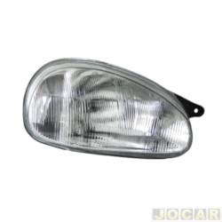 Farol principal - alternativo - Fortluz - <b>Chevrolet Corsa Hatch Wind 1.0 MPFI 2P de 1999 at 2000</b> - Corsa 1994 at 2000 - pisca amarelo - H4 - lado do passageiro - cada (unidade) - 252249