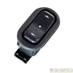 Interruptor do vidro - alternativo - Ospina - <b>Chevrolet Celta Super 1.0 VHC 8V 4P de 2001 at 2005</b> - Corsa 2003 at 2012 - Celta/Prisma/Montana - simples - LED mbar - 4 pinos - cada (unidade) - 021089