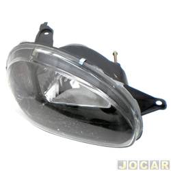 Farol principal - alternativo - VIC - <b>Chevrolet Corsa Pick-up 1.6 MPFI de 1999 at 2003</b> - Corsa 2001 at 2002 - carcaa preta - mascara preta - H4 - lado do passageiro - cada (unidade) - 25746