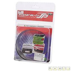 Friso aplique do cap traseiro - <b>Chevrolet Corsa Hatch GL 1.6 MPFI 2P de 1996 at 1999</b> - Corsa hatch 1996 at 1999 2 portas - autoadesivo - prata escovado - cada (unidade)