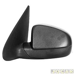 Retrovisor externo - Metagal - <b>Chevrolet Celta 1.0 VHC 8V 4P de 2002 at 2004</b> - Celta 2001 at 2006 - eltrico - preto - lado do motorista - cada (unidade) - RGQE.27CE