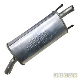 Silencioso do escapamento - Scapex - <b>Chevrolet Celta Super 1.0 VHC 8V Flexpower 2P de 2005 at 2006</b> - Celta 1.0/1.4 G1 2000 at 2006 - cada (unidade) - 41503