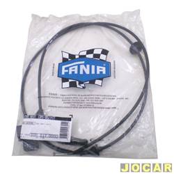 Cabo de abertura do cap - Fnia - <b>Chevrolet Astra Hatch GLS 2.0 MPFI 8V 2P de 1998 at 2001</b> - Astra 1999 at 2002 - com alavanca - 1707 mm - preto - cada (unidade) - 30-517