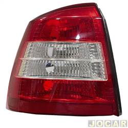 Lanterna traseira principal - importado - <b>Chevrolet Astra Hatch GL 1.8 MPFI 2P de 1998 at 2001</b> - Astra hatch 1999 at 2002 - pisca cristal (branco) - bicolor - lado do motorista - cada (unidade) - 30693