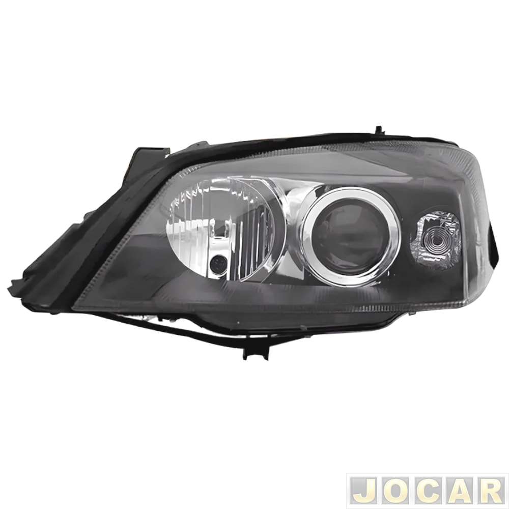 Farol principal - importado - Astra 2003 até 2011 - lente fumê - lado do motorista - cada (unidade) - 28359