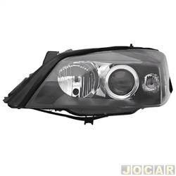 Farol principal - importado - <b>Chevrolet Astra Hatch GSi 2.0 16V 4P de 2002 at 2005</b> - Astra 2003 at 2011 - lente fum - lado do motorista - cada (unidade) - 28359