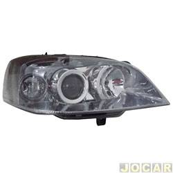 Farol principal - TYC - <b>Chevrolet Astra Hatch SS 2.0 8V Flexpower 4P de 2005 at 2009</b> - Astra 2003 at 2011 - foco fum cronomix - lado do passageiro - cada (unidade) - 14772