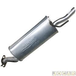 Silencioso do escapamento - Scapex - <b>Chevrolet Astra Hatch SS 2.0 8V Flexpower 4P de 2005 at 2009</b> - Astra hatch 2.0 8V 2001 em diante - 2.0 16V 1998 em diante - cada (unidade) - 41525