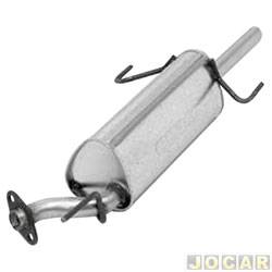Silencioso do escapamento - Scapex - <b>Chevrolet Astra Sedan GL 1.8 MPFI 4P de 1999 at 2001</b> - Asrta sedan 1.8 8V 1998 at 2005 - 2.0 8V 1998 at 2000 - cada (unidade) - 41519