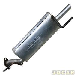 Silencioso do escapamento - Scapex - <b>Chevrolet Astra Hatch GL 1.8 MPFI 2P de 1998 at 2000</b> - Astra hatch 1.8/2.0 8V 1998 at 2000 - cada (unidade) - 41517