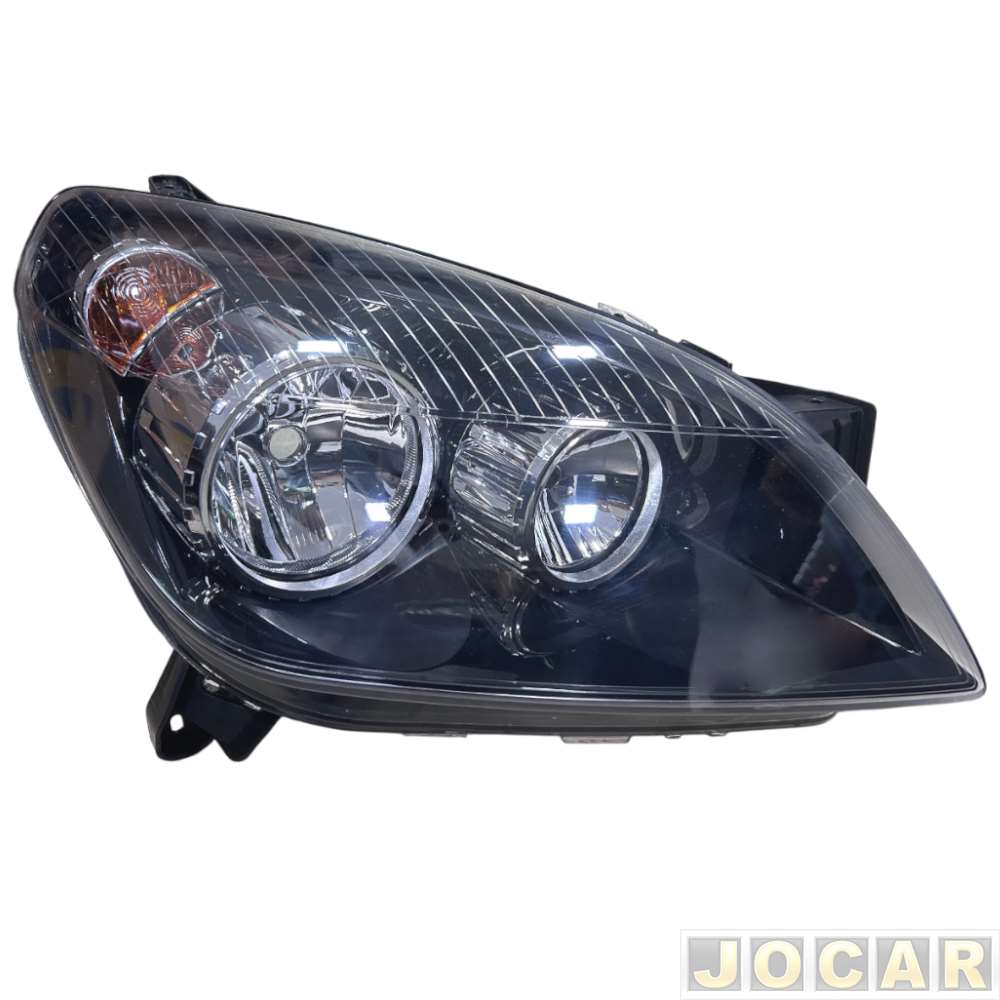 Farol principal - Arteb - Vectra GT/GTX/sedan 2007 até 2009 - mascara negra - regulagem manual - lado do passageiro - cada (unidade) - 0160700