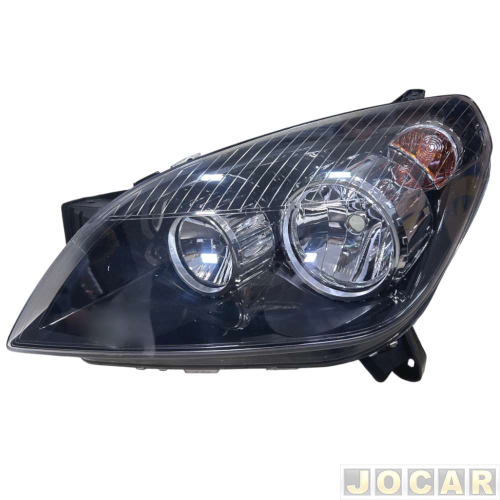 Farol principal - Arteb - Vectra GT/GTX/sedan 2007 até 2009 - mascara negra - regulagem manual - lado do motorista - cada (unidade) - 0160699