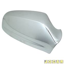 Capa do retrovisor - alternativo - Chevrolet Vectra Sedan Next Edition Expression 2.0 8V Flexpower de 2009 at 2011 - Vectra hatch/sedan 2009 at 2011 - com abertura para lanterna de pisca - cromada - lado do passageiro - cada (unidade)