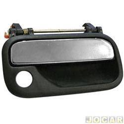 Maaneta externa da porta - Chevrolet Vectra GL 2.2 MPFI de 1999 at 2002 - Vectra 1997 at 2005 - com furo - sem miolo - cromada - lado do passageiro - cada (unidade)