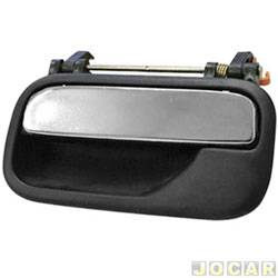 Maaneta externa da porta - <b>Chevrolet Vectra GL Milenium 2.2 MPFI de 1999 at 2001</b> - Vectra 1997 at 2005 - sem furo - cromada - lado do motorista - cada (unidade)