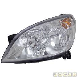 Farol principal - importado - <b>Chevrolet Vectra Sedan Next Edition Expression 2.0 8V Flexpower de 2009 at 2011</b> - Vectra 2010 at 2011 - H7/ H1 - pisca ambar - lado do motorista - cada (unidade) - 25005.