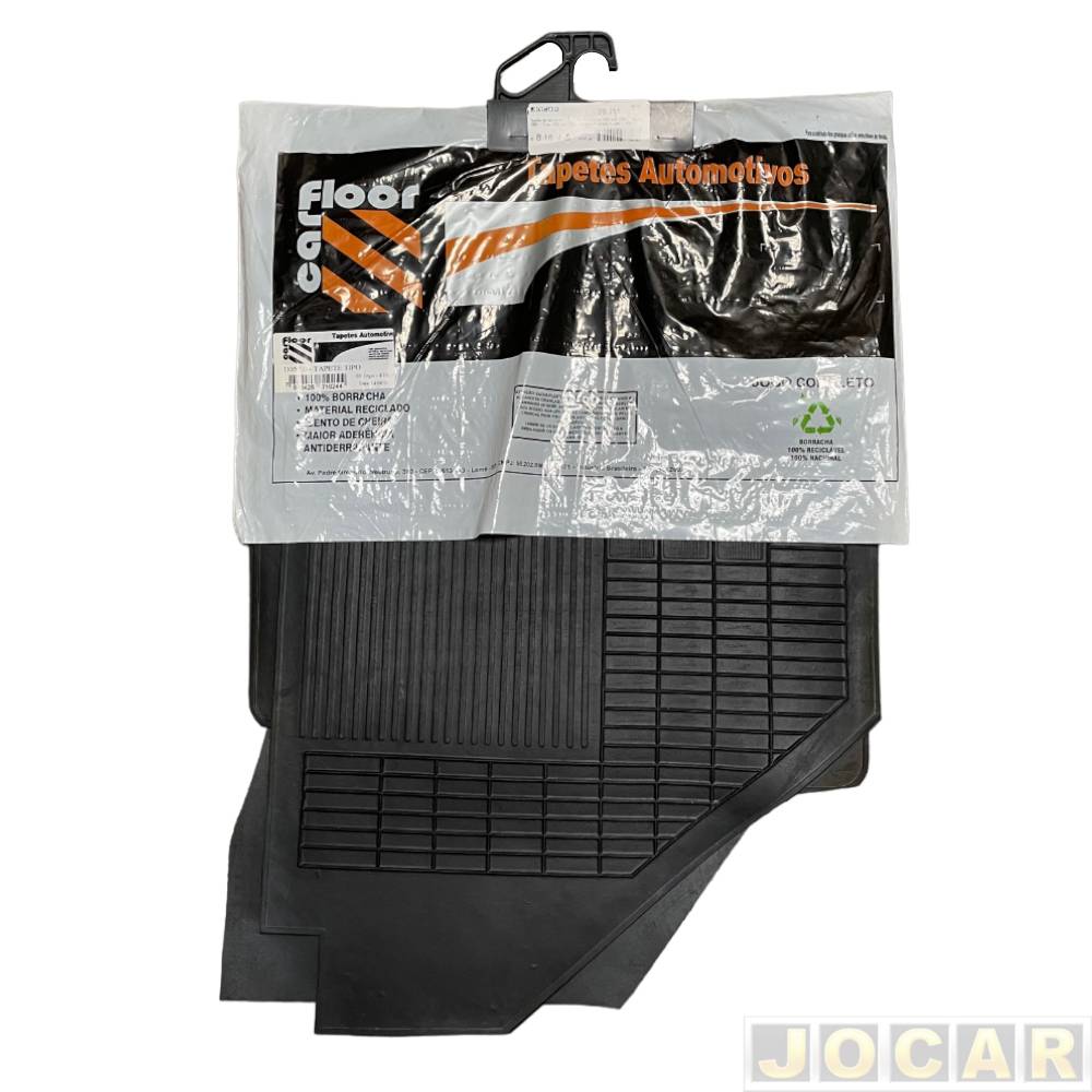 Tapete de borracha - Car Floor - Vectra 1993 até 1996 - Astra 1995 - Tipo 1993 até 1997 - 4 peças - preto - jogo - D057.0