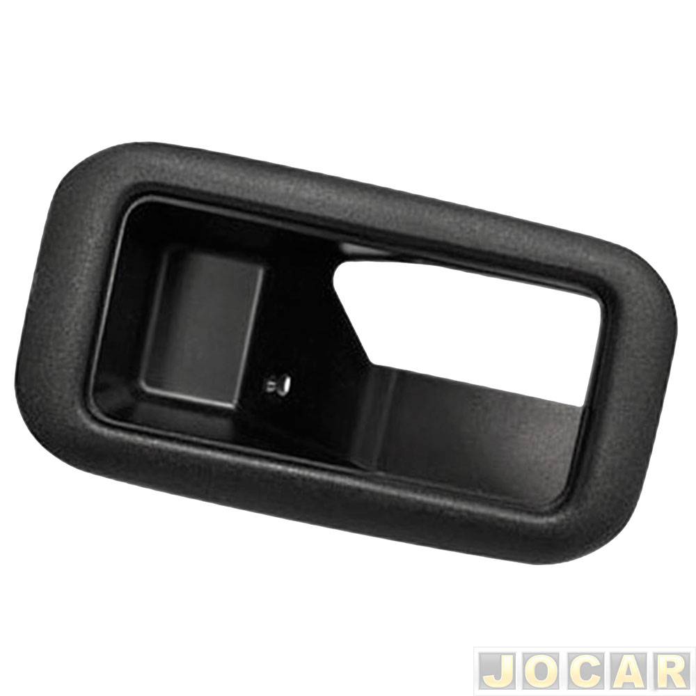Moldura da maçaneta interna da porta - Escort 1993 até 1996 - preto - lado do passageiro - cada (unidade)