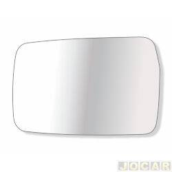 Lente do retrovisor com base - Troque Fcil - <b>Ford Escort GL 1.6 2P de 1984 at 1986</b> - Escort 1984 at 1986 - lado do motorista - cada (unidade) - 6528M