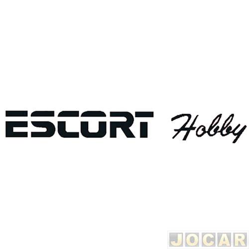 Letreiro - alternativo - Escort 1993 até 1996 - Escort Hobby - preto - cada (unidade)