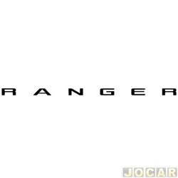Letreiro - alternativo - <b>Ford Ranger Cabine Simples XLS 4X2 2.5 16V cmbio manual Flex de 2012 at 2016</b> - Ranger 2013 at 2016 - Ranger - preto e cinza - cada (unidade)