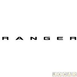 Letreiro - alternativo - <b>Ford Ranger Cabine Simples XLS 4X2 2.5 16V cmbio manual Flex de 2012 at 2016</b> - Ranger 2013 at 2016 - Ranger - preto - cada (unidade)