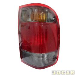 Lanterna traseira principal - TYC - <b>Ford Ranger Cabine Simples XL 4X2 4.0 V6 gasolina de 2001 at 2003</b> - Ranger 1998 at 2004 - fum - lado do passageiro - cada (unidade) - 14654