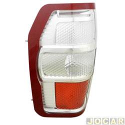 Lanterna traseira principal - Depo - <b>Ford Ranger Cabine Simples XLS 4X2 3.0 Turbo-IC PowerStroke diesel de 2009 at 2012</b> - Ranger 2010 at 2012 - bicolor - lado do motorista - cada (unidade) - 341046