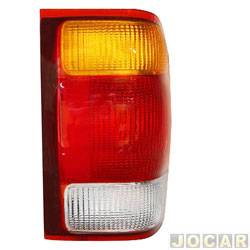 Lanterna traseira principal - TYC - <b>Ford Ranger Cabine Simples XLT 4X2 4.0 V6 gasolina de 1998 at 2000</b> - Ranger 1998 at 2004 - tricolor - lado do passageiro - cada (unidade) - 341051