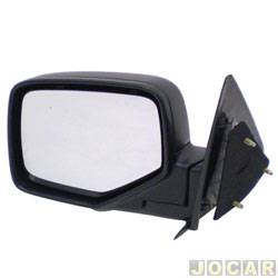 Retrovisor externo - importado - Ford Ranger Cabine Simples XLS 4X2 2.3 Duratec 16V gasolina de 2005 at 2009 - Ranger 2004 at 2009 - sem controle - preto - lado do motorista - cada (unidade) - YY8648ML